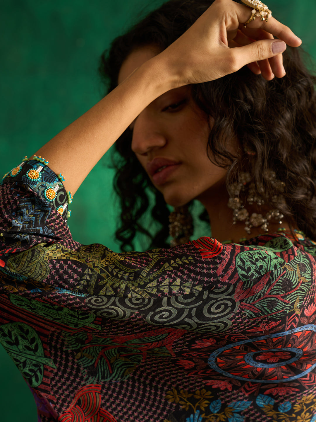 Kalini Kurta Set- Black