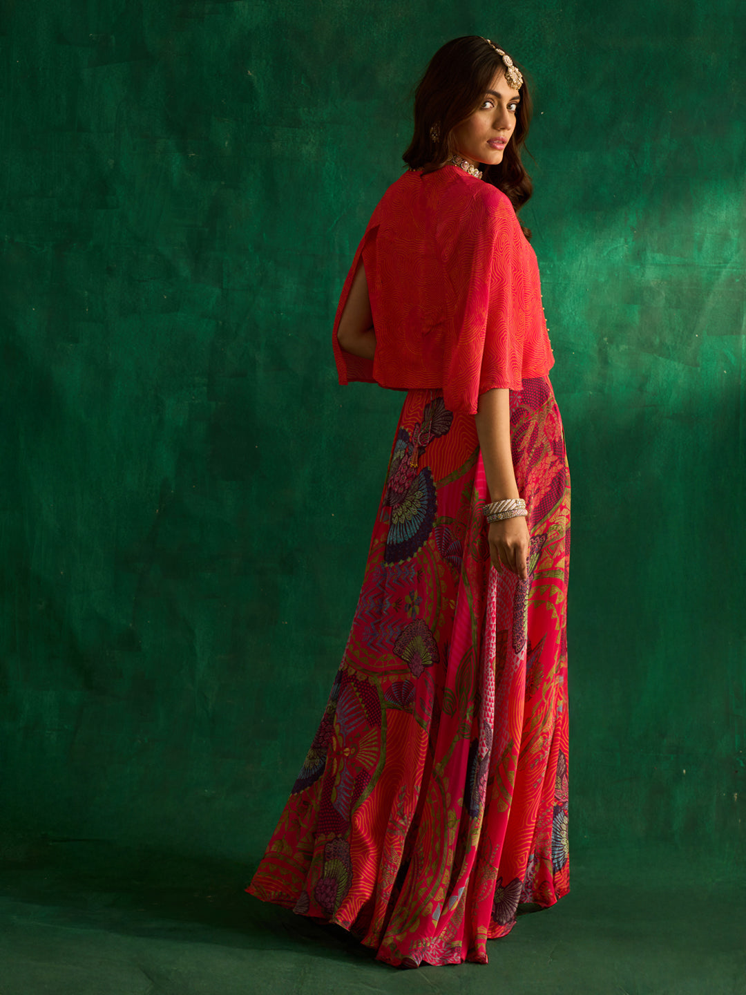 Mukund Lehenga Set With Jacket- Pink