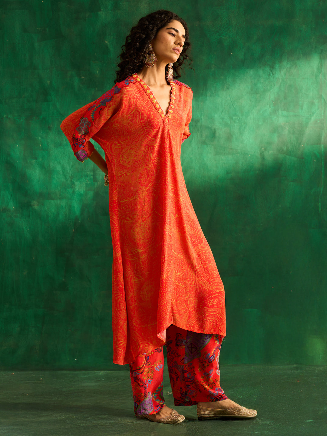 Mohini Kurta Set- Orange