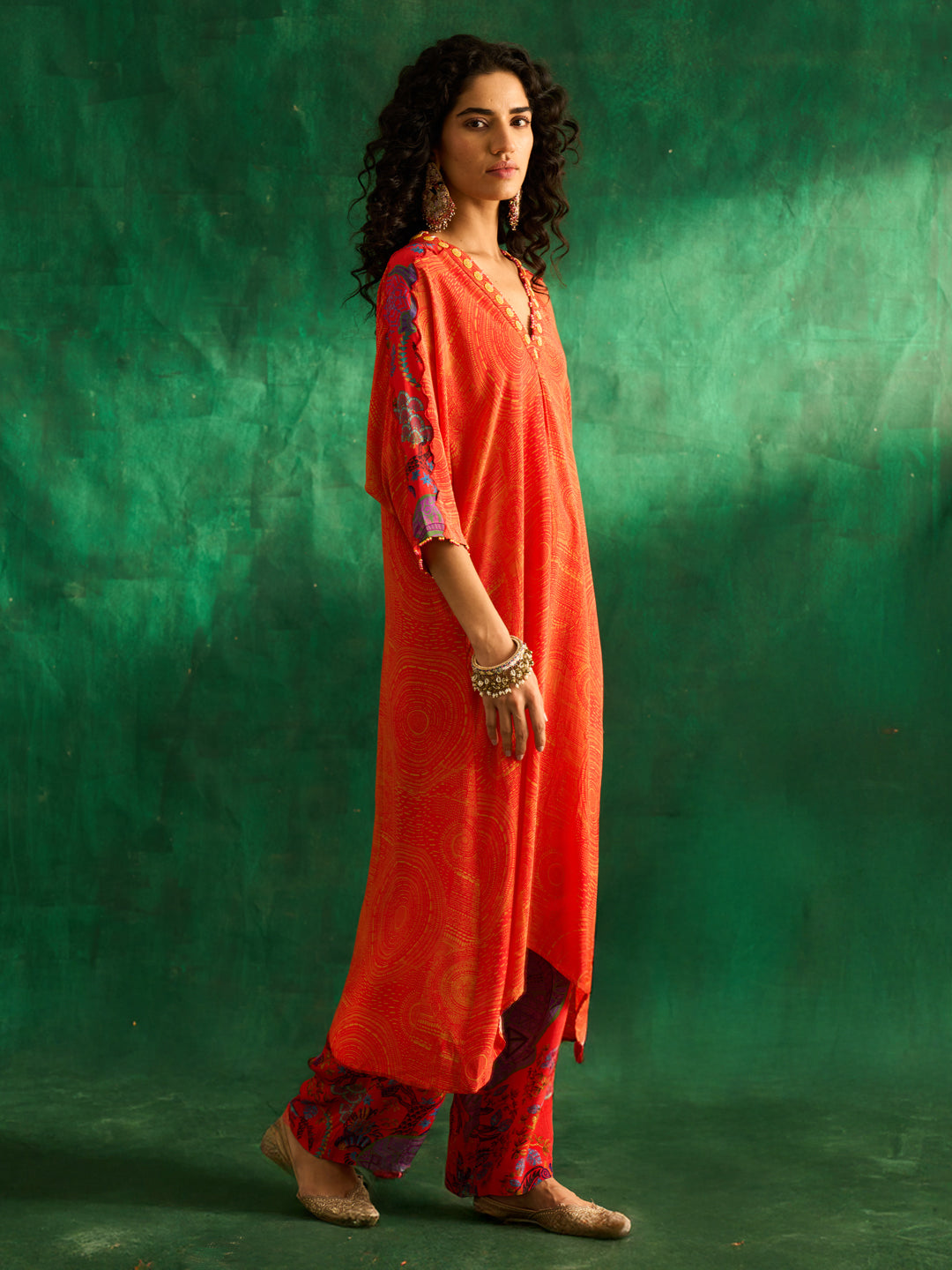 Mohini Kurta Set- Orange