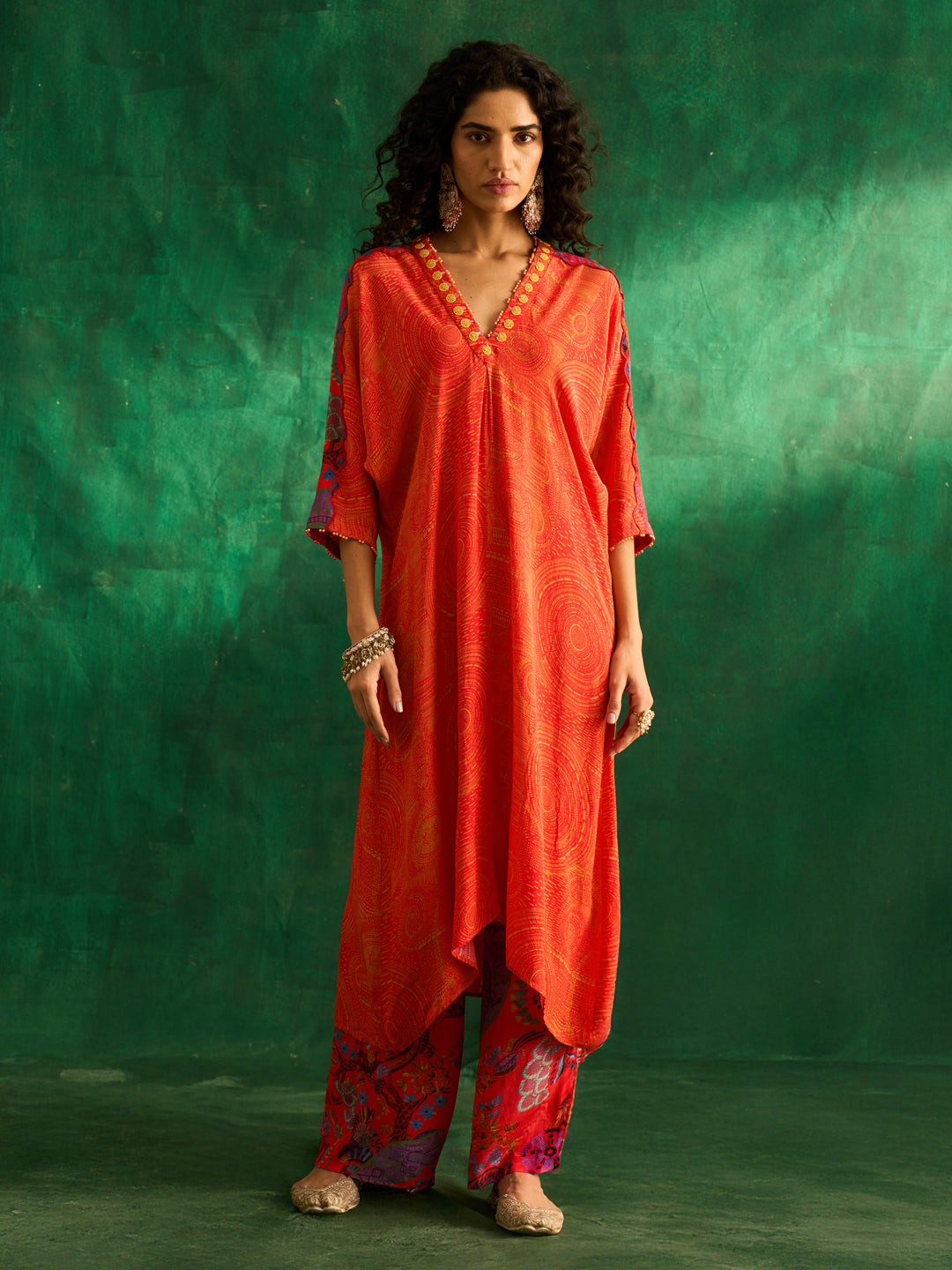 Mohini Kurta Set- Orange