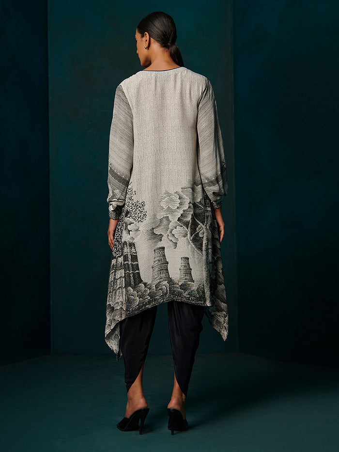 Stipple Kurta - Off White