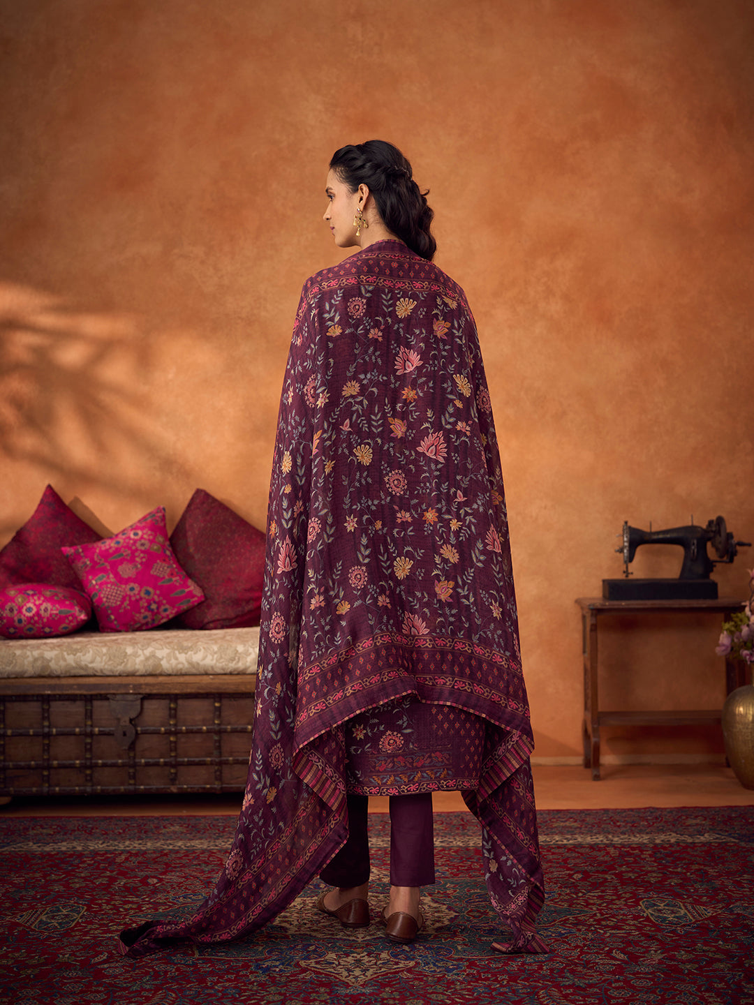 Silsila Unstitched Kurta Set - Purple