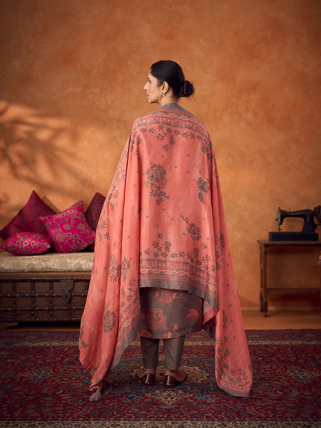 Tarsem Unstitched Kurta Set - Grey