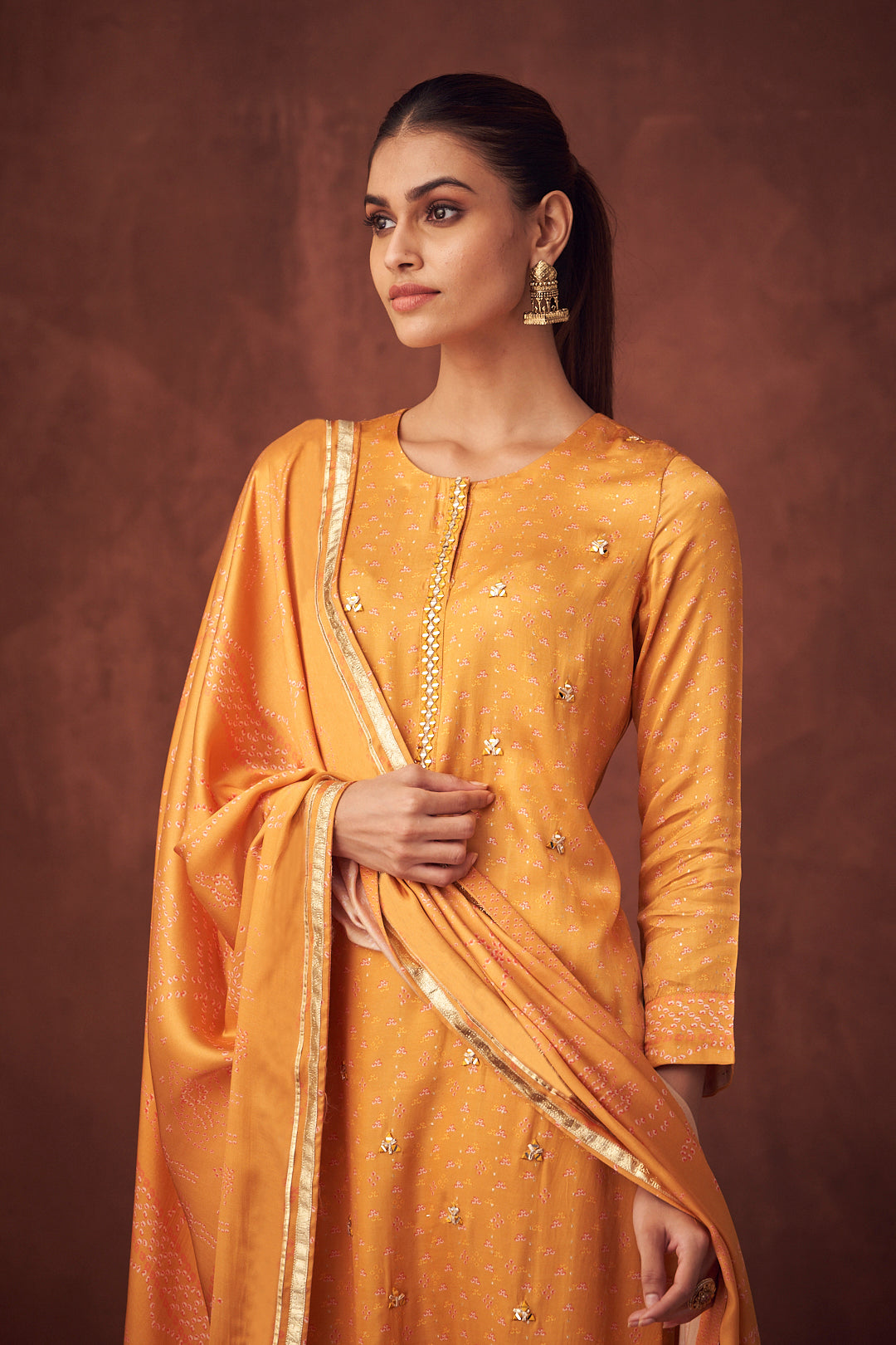 Miraya Unstitched Kurta Set - Yellow