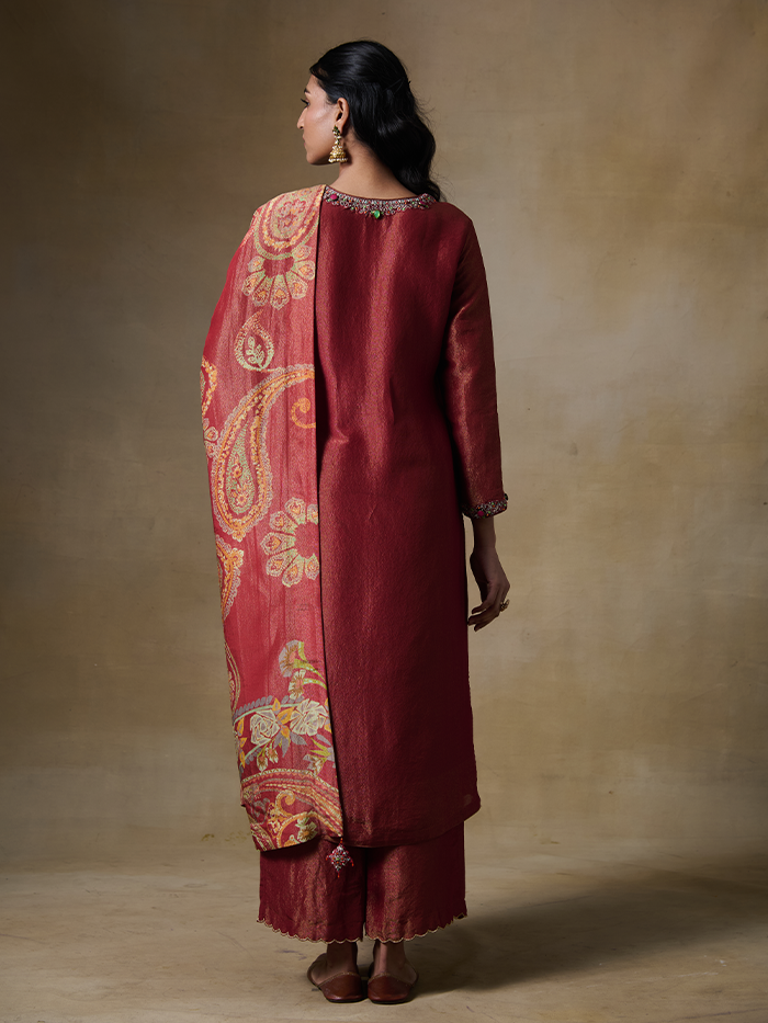 Shifa Kurta Set - Rust