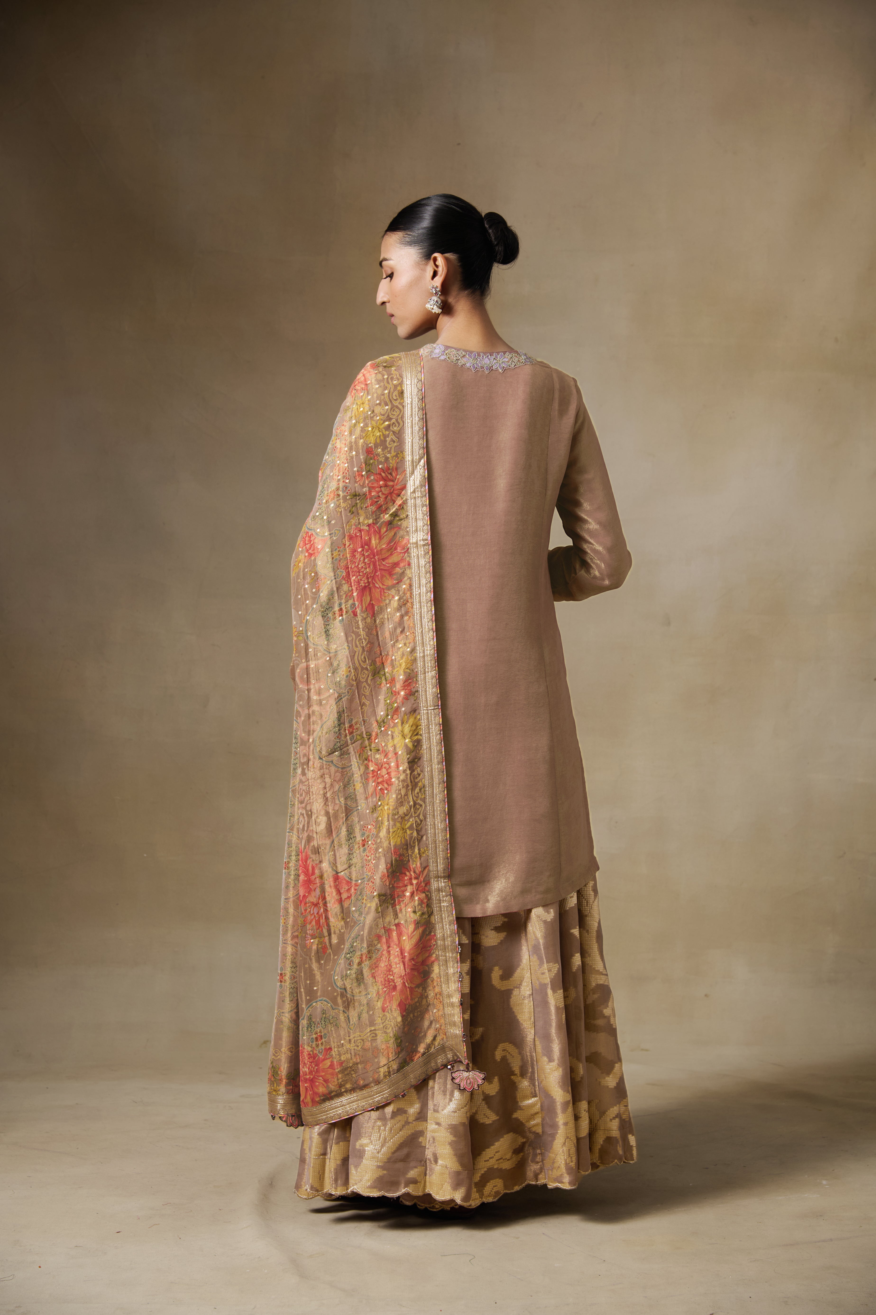 Irja Sharara set with Dupatta - Grey