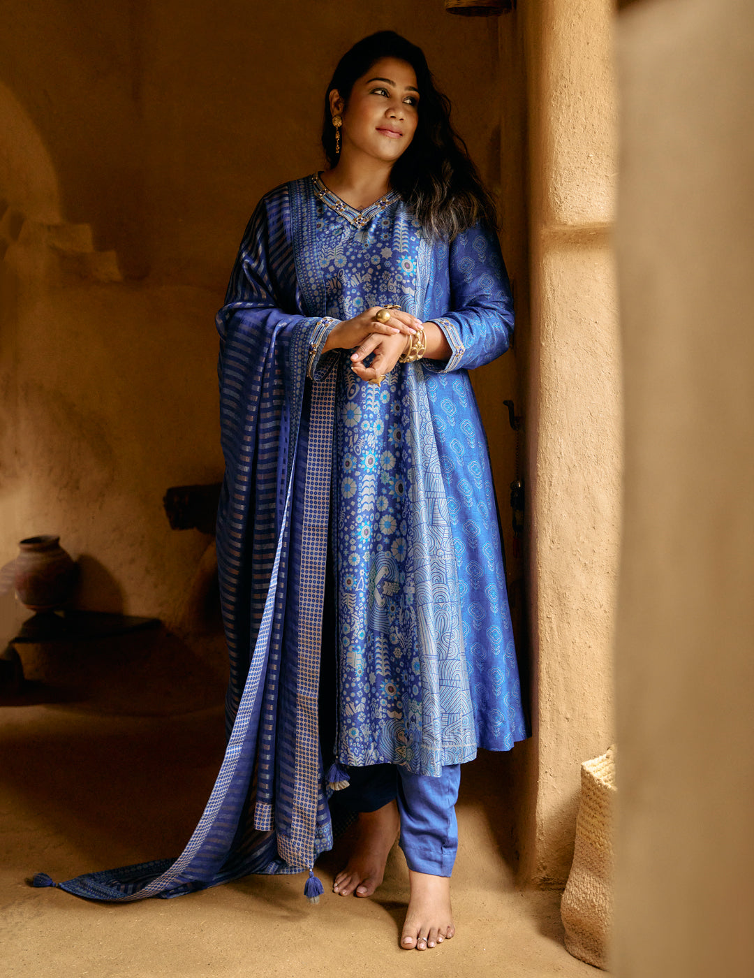 Payal Kurta Set with Dupatta - Blue