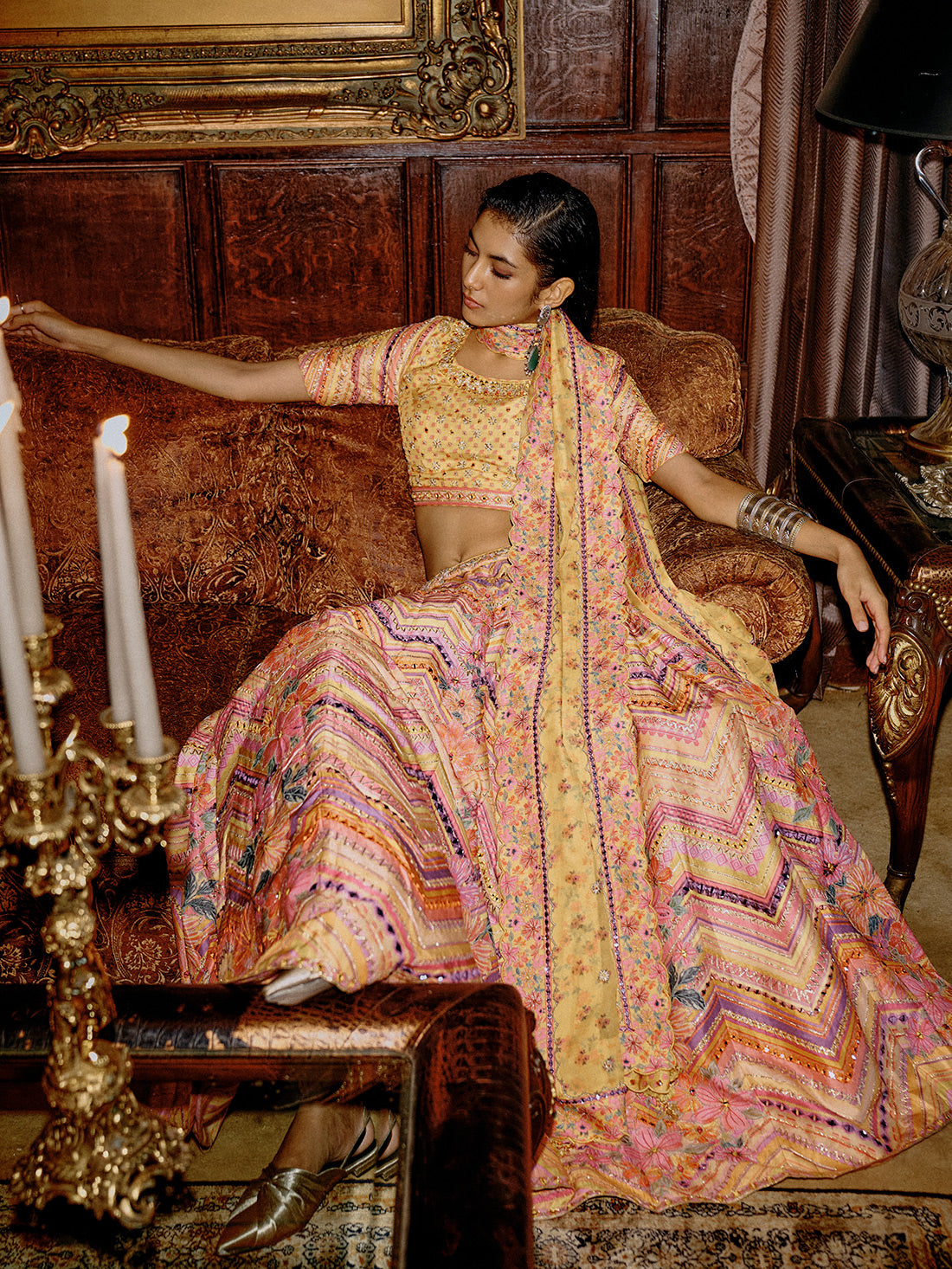 Ahilya Lehenga Set - Yellow