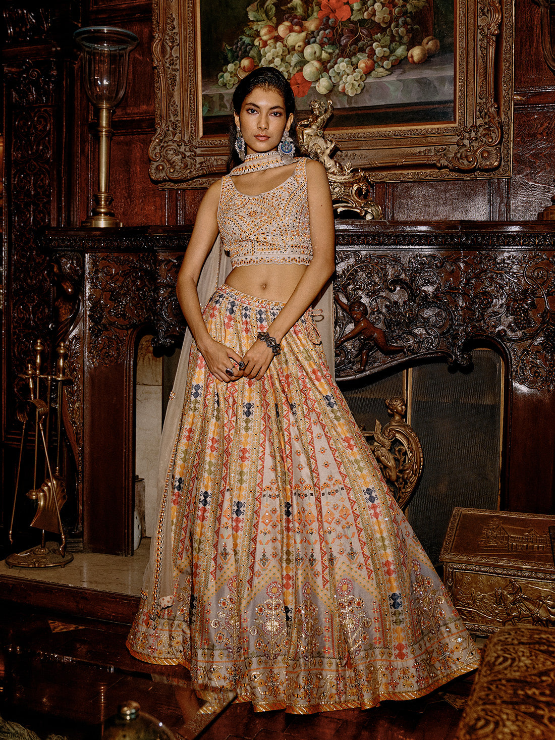 Padmini Lehenga Set - Grey