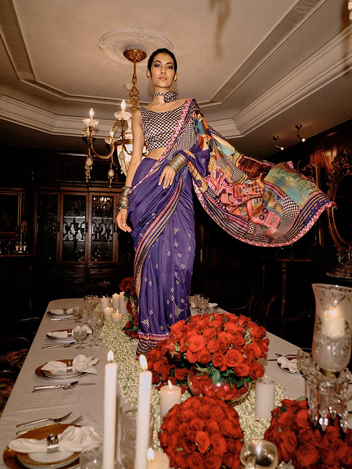 Indra Saree - Purple