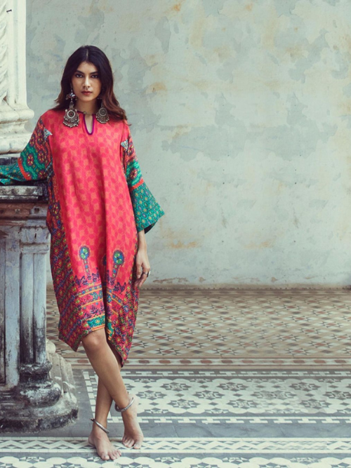 Mizo Red Kaftan Dress