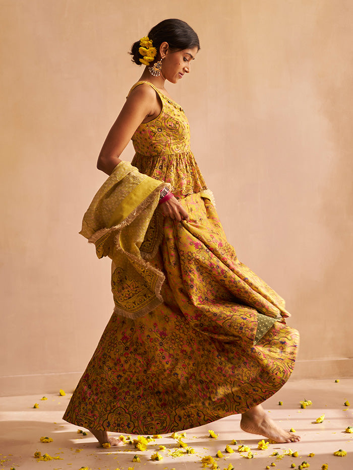 Nida Lehenga Set - Yellow