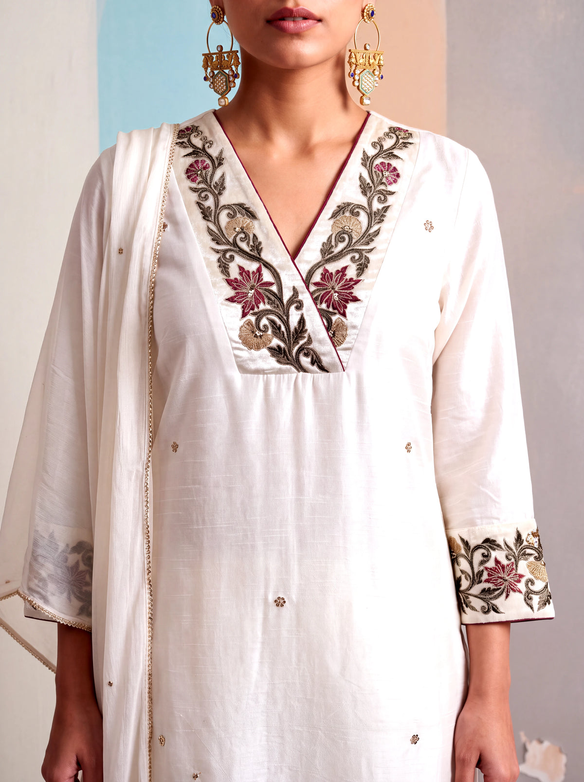 Veya Kalamkari-inspired kurta set-Ivory