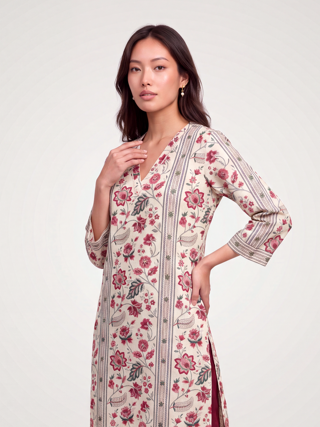 Palash Kurta Set - Maroon