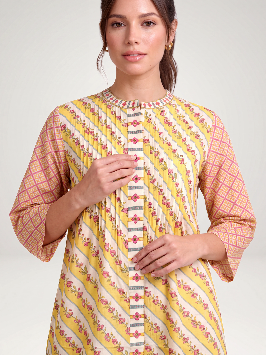 Sunheri Dhoti set - Yellow