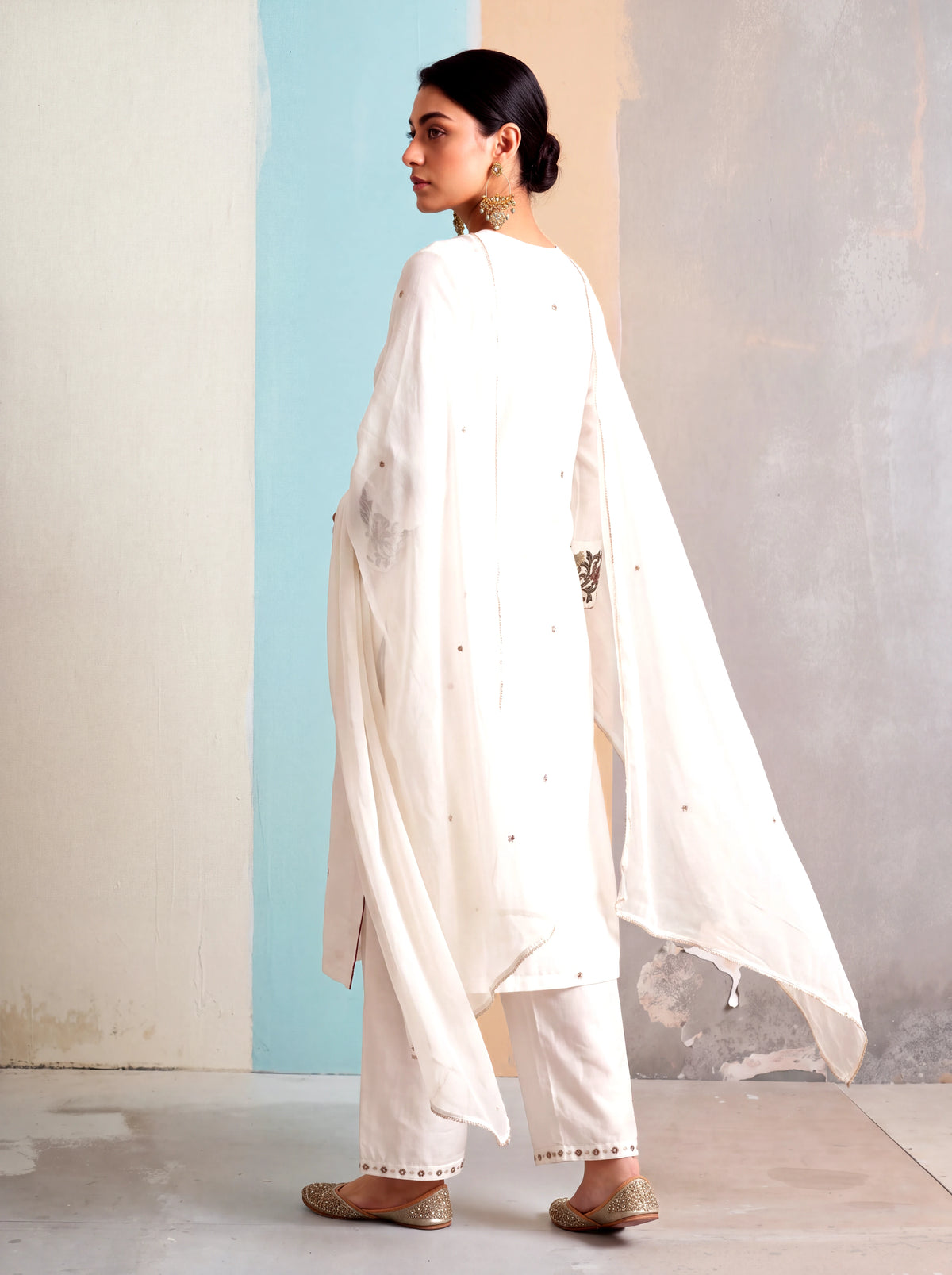 Veya Kalamkari-inspired kurta set-Ivory
