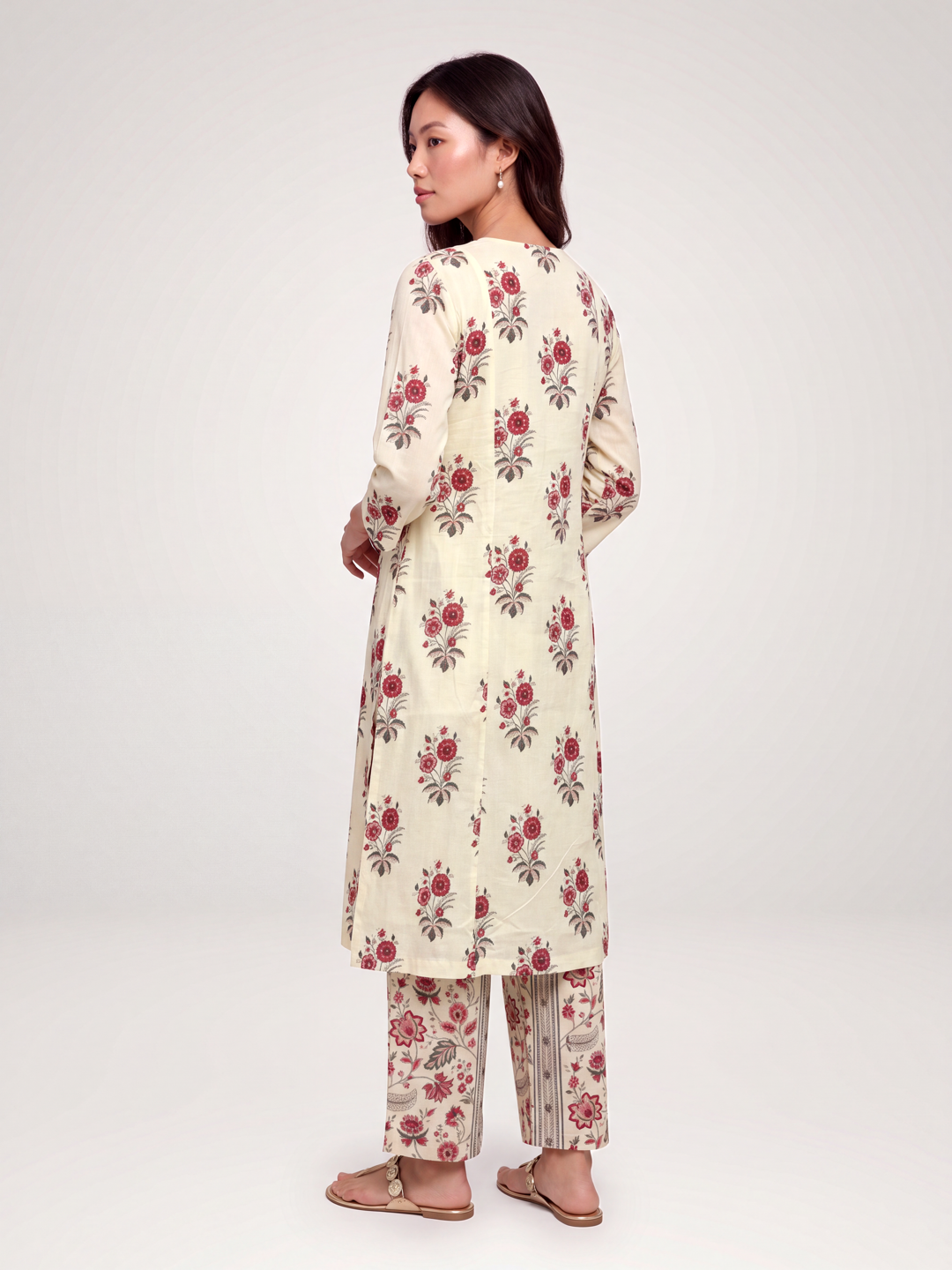 Indri kurta set - Cream