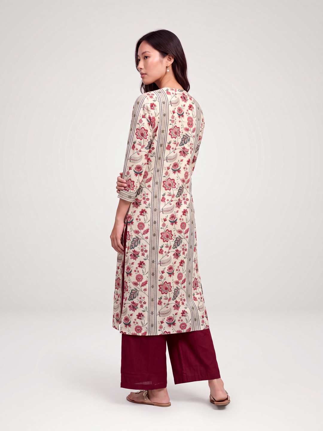 Palash Kurta Set - Maroon