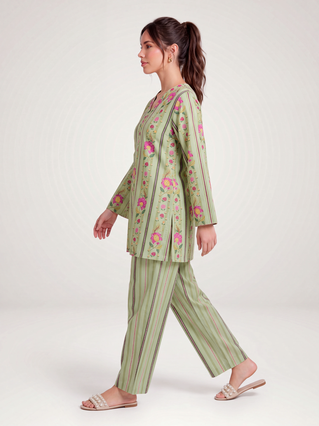Chaitri Co-ord Set - Green