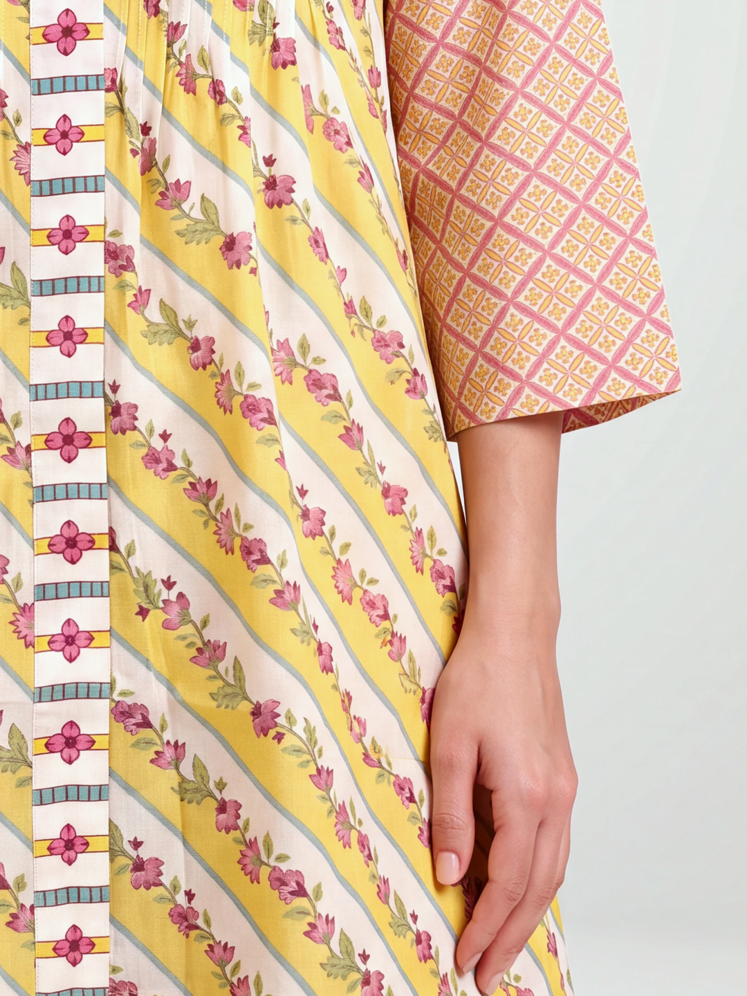 Sunheri Dhoti set - Yellow