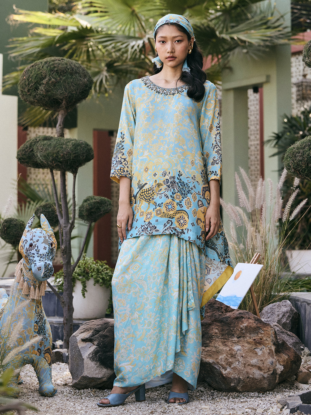 Behrukh Skirt- Blue