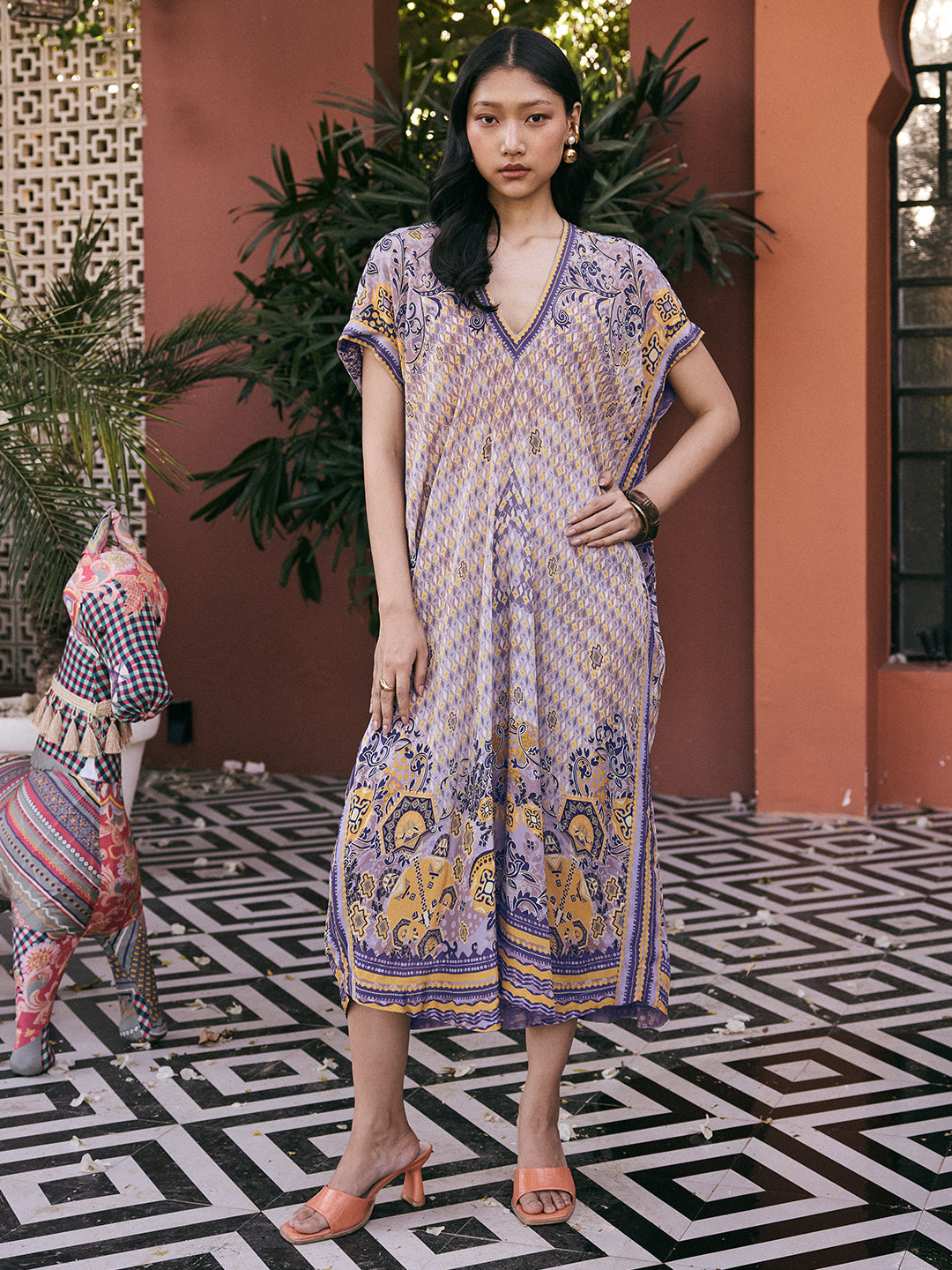 Aram Kaftan Dress - Purple