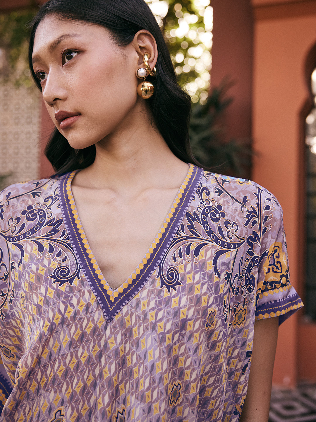 Aram Kaftan Dress - Purple