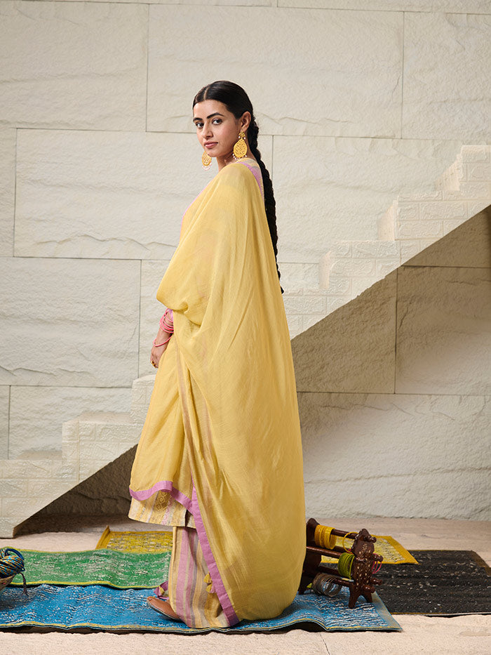 Jyot Kurta Set with Dupatta - Yellow