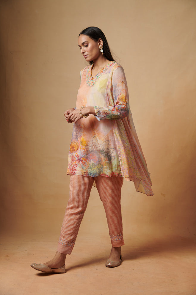Kinara Kaftan Set - Pink