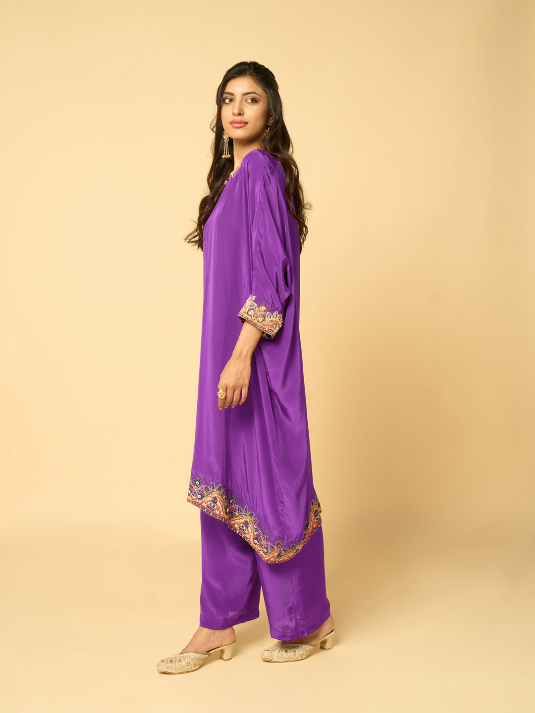 Elira Kurta Set - Purple