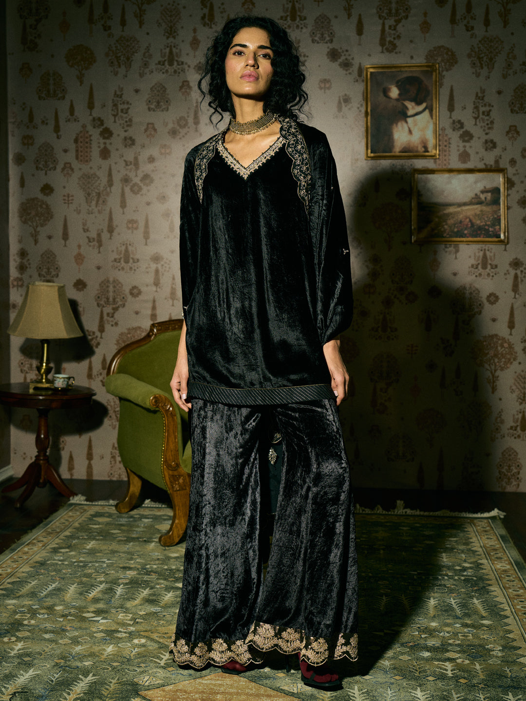 Suraiya Kurta Set - Black