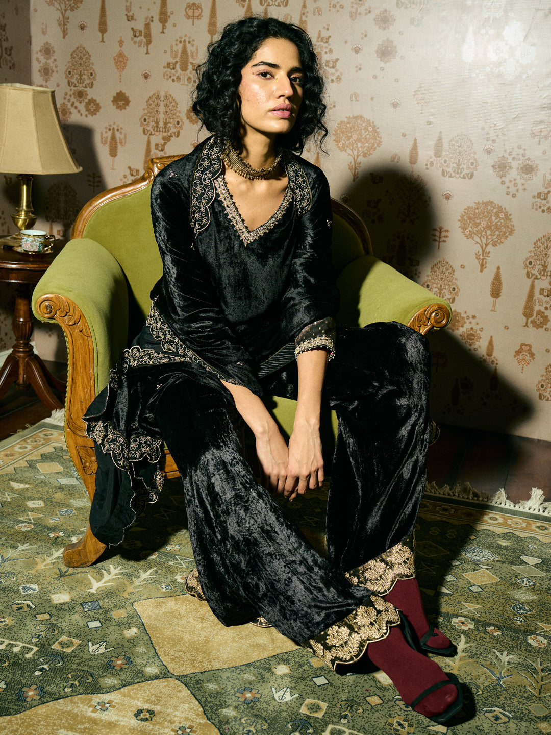 Suraiya Kurta Set - Black