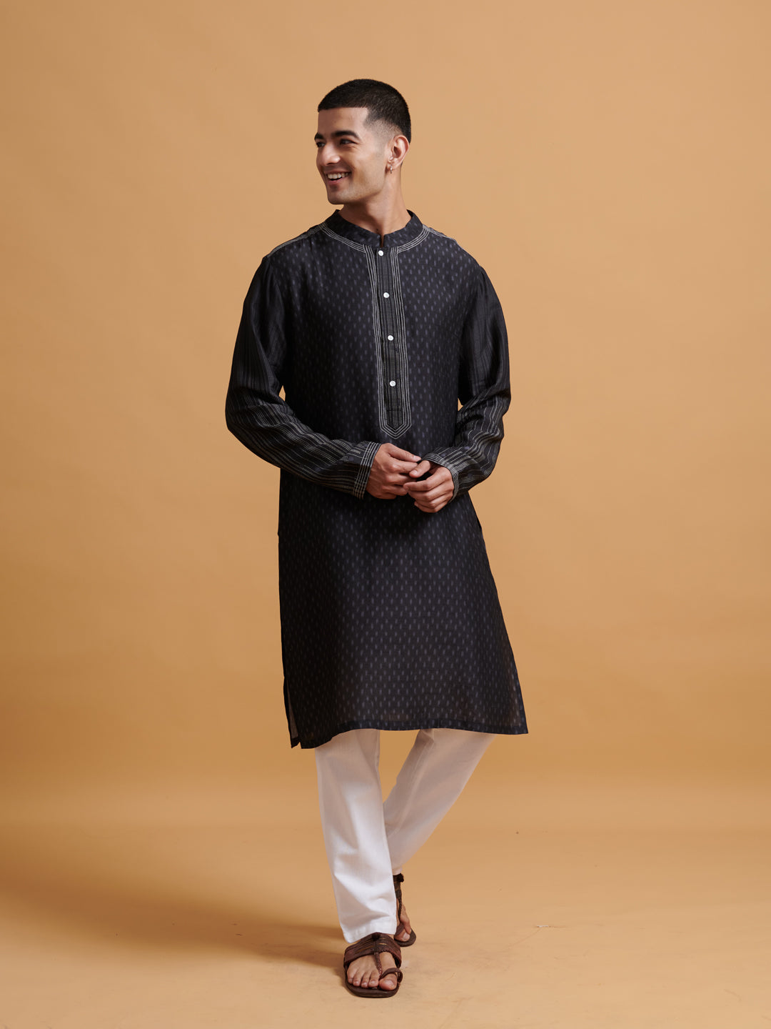 Rangrez Kurta - Black