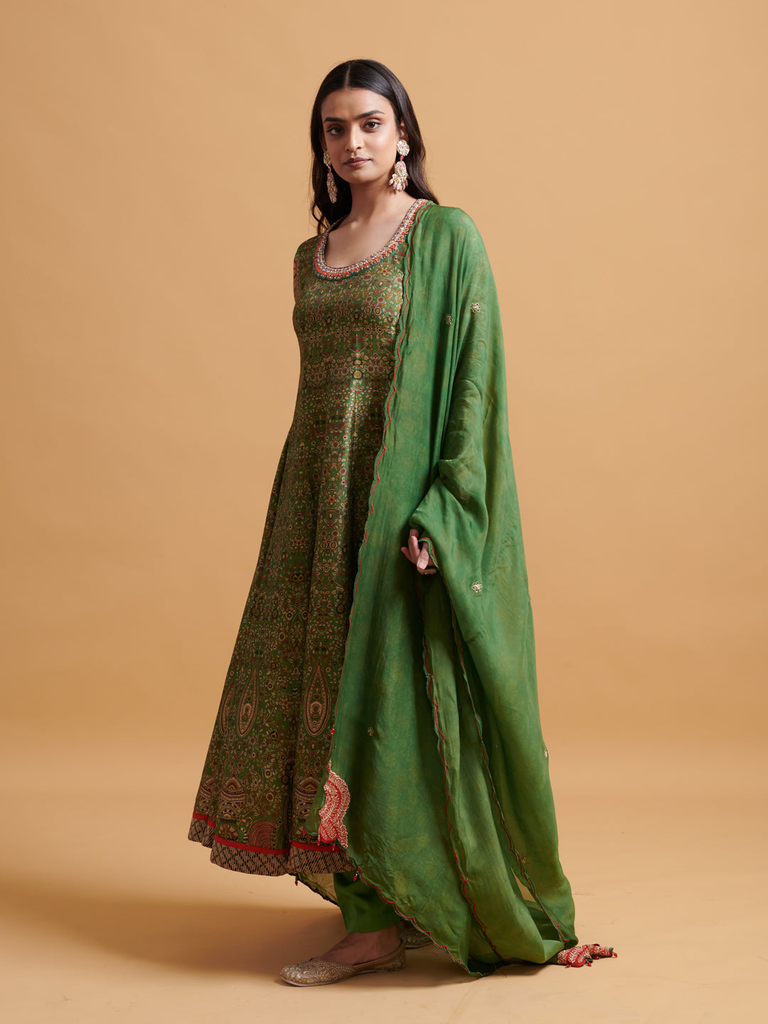 Jeevani Kurta Set with Dupatta - Green