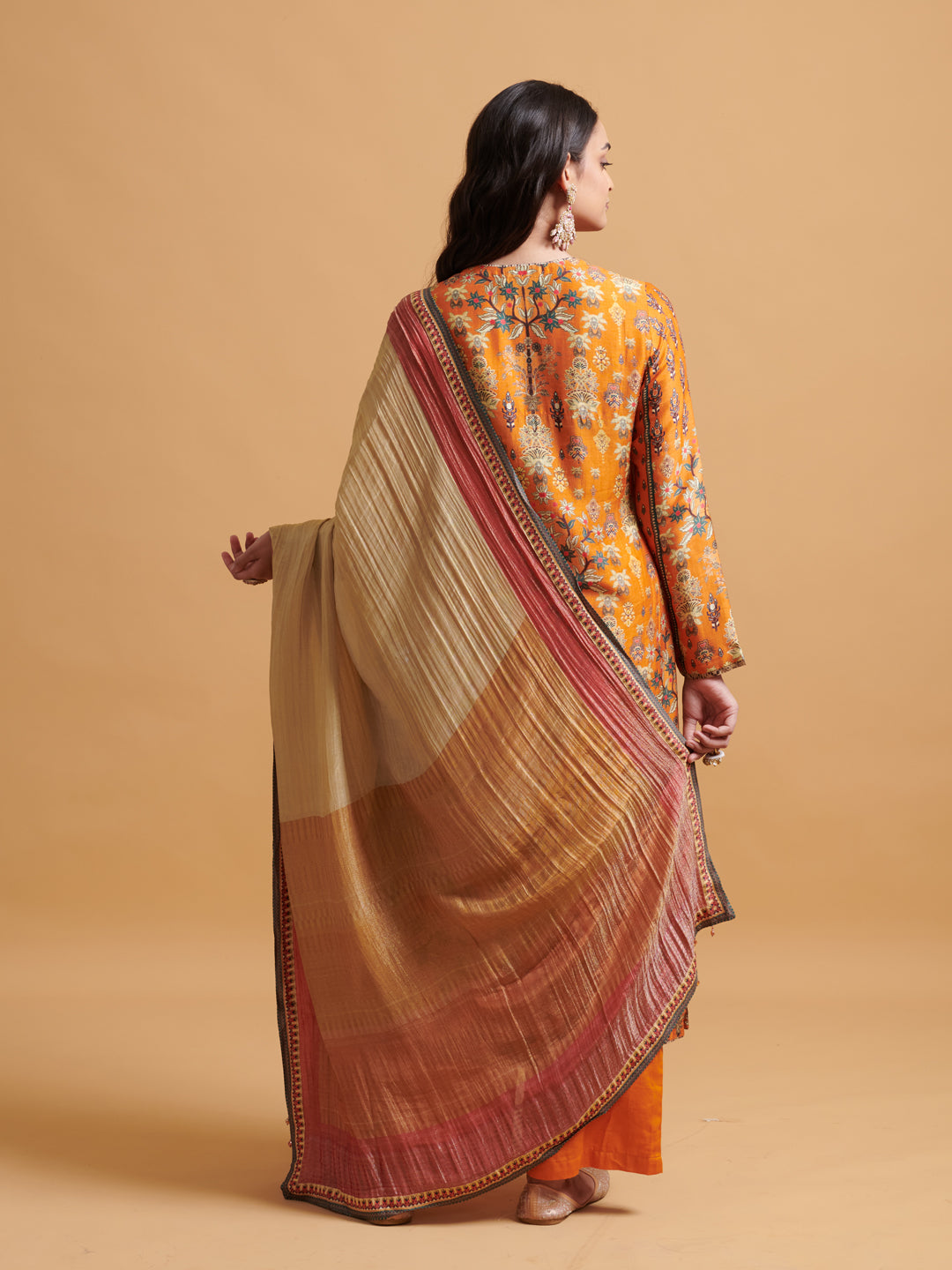 Shaktiya Kurta Set with Dupatta - Orange