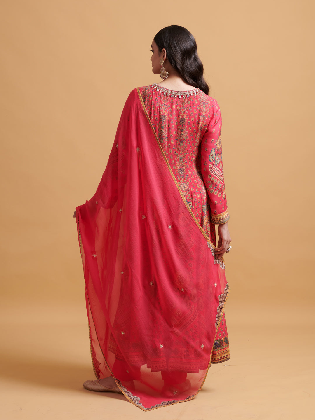 Vriksham Kurta Set with Dupatta - Pink