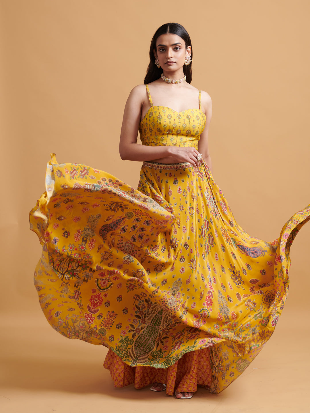 Chitrika Set with Jacket - Yellow