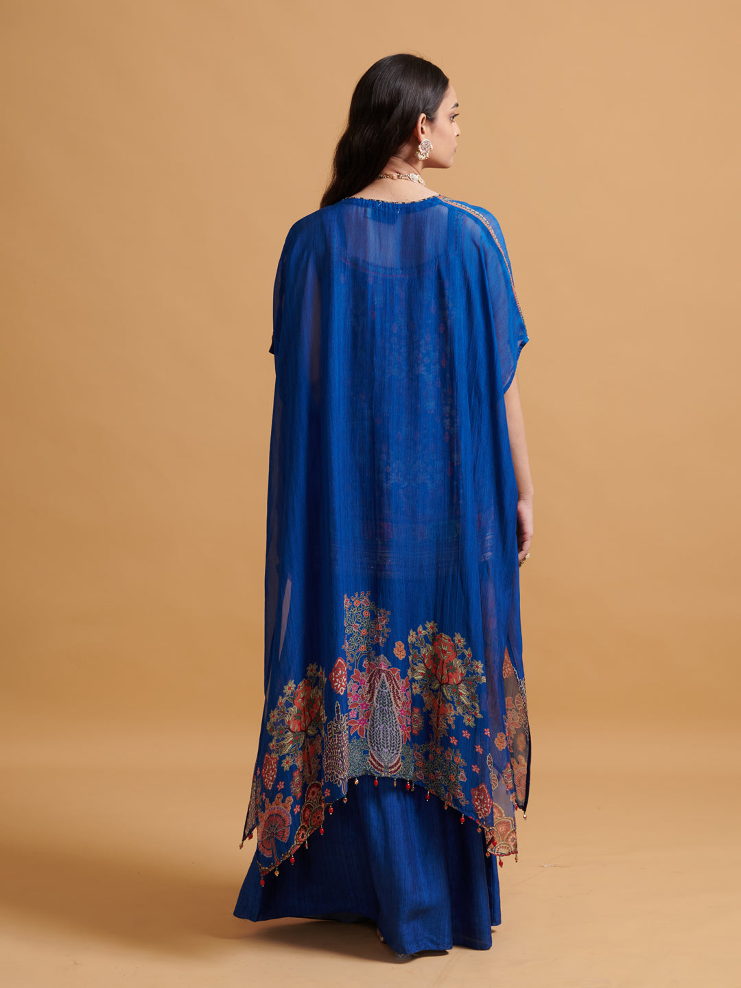 Chaitrali Sharara Set with Jacket - Blue