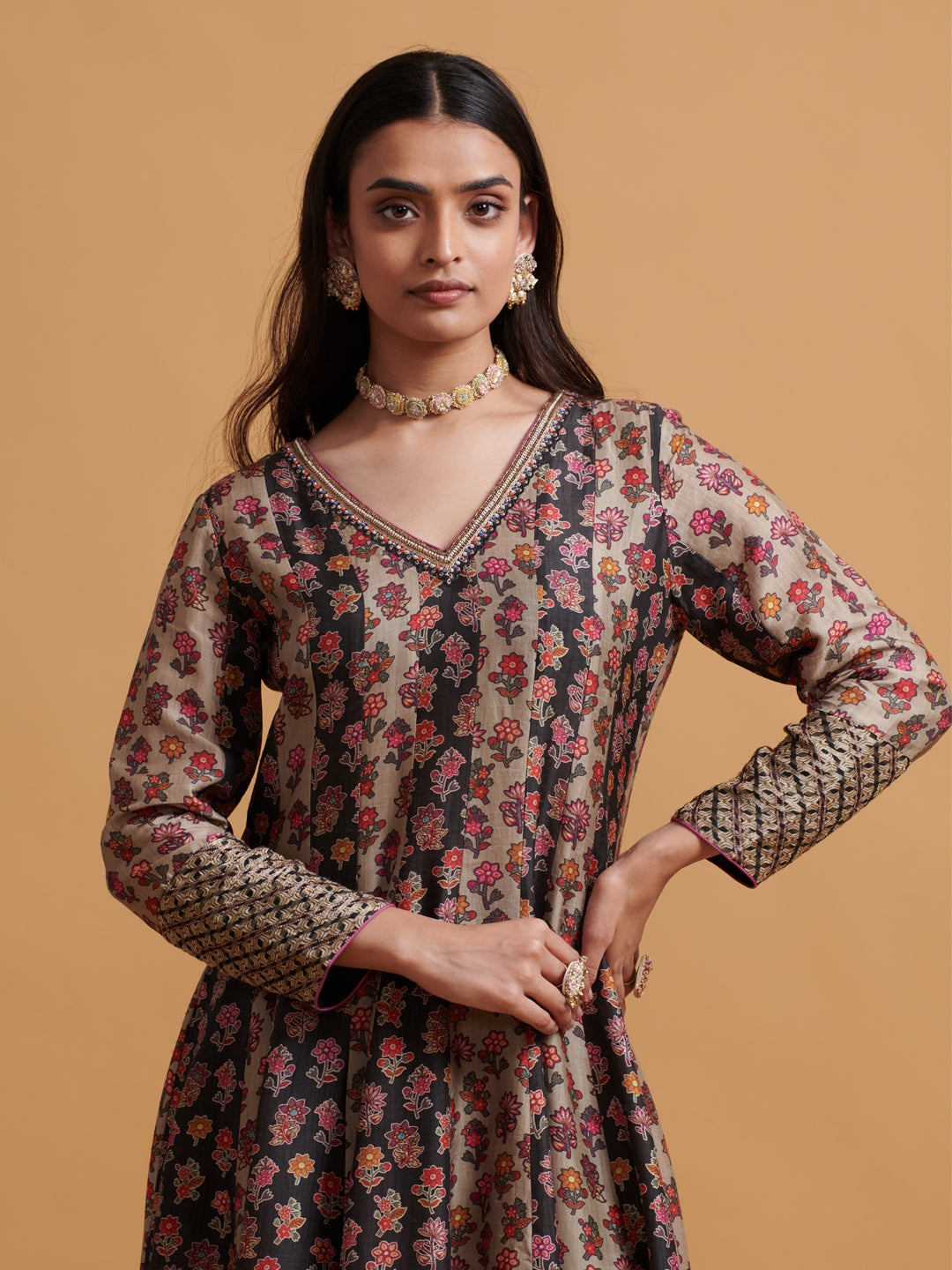 Navinya Kurta Set with Dupatta - Black