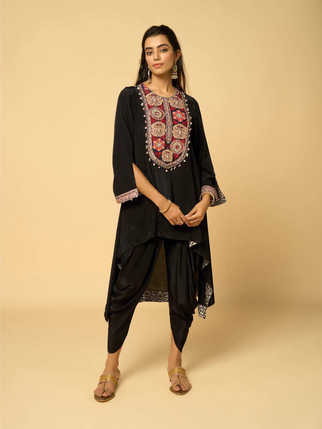 Bhoomi Co-ord Set - Black