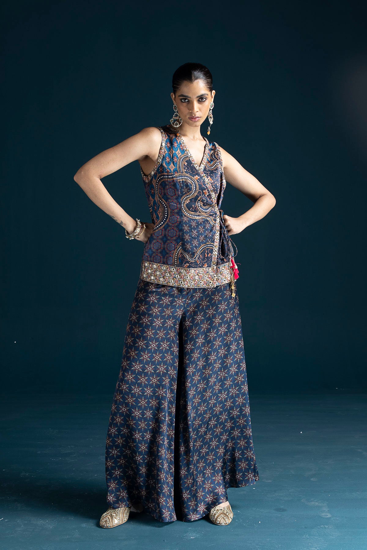 Tila Jacket-Style Co-ord Set - Blue