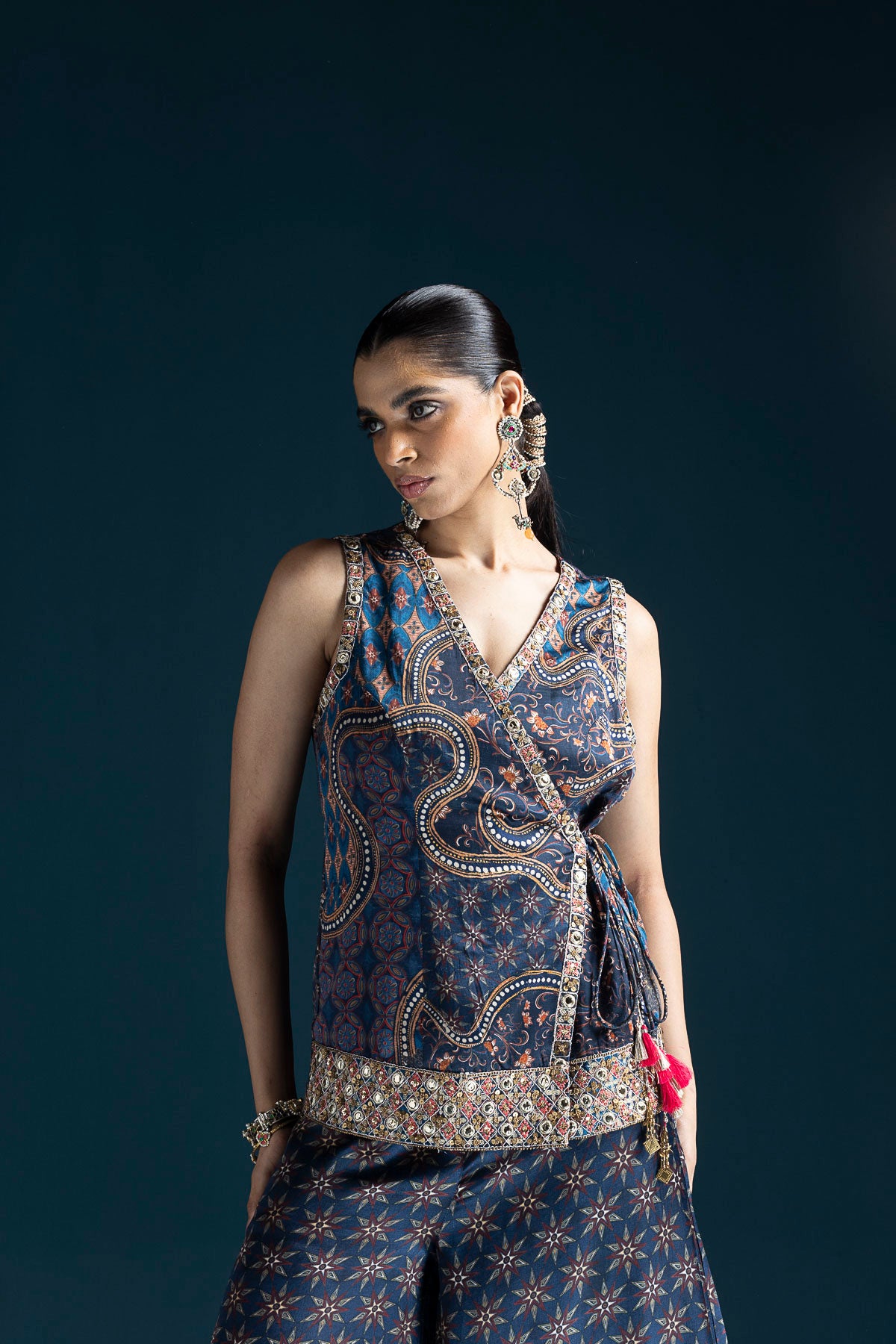 Tila Jacket-Style Co-ord Set - Blue