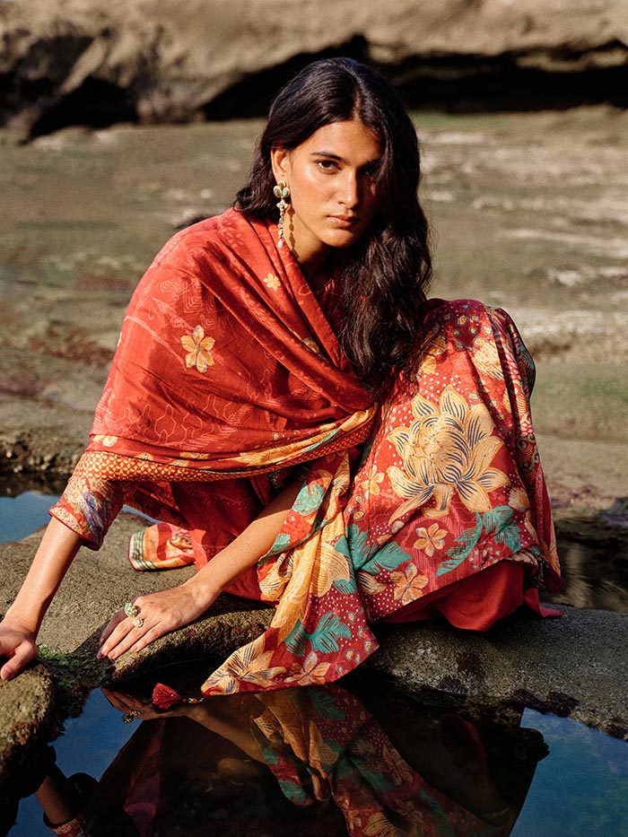 Akira Kurta Set - Red