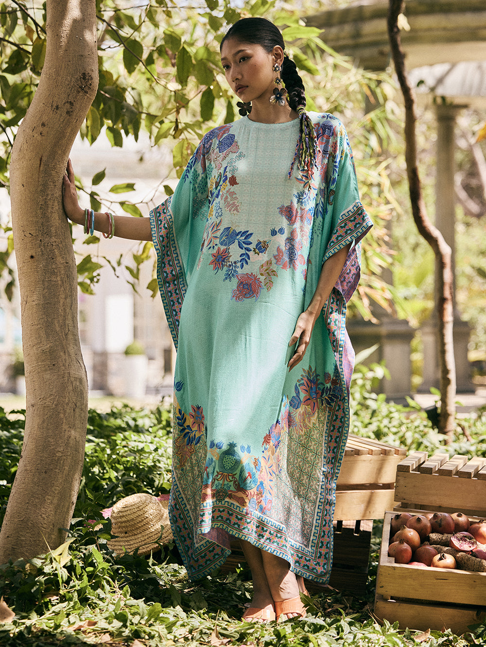 Anar Kaftan Dress - Green