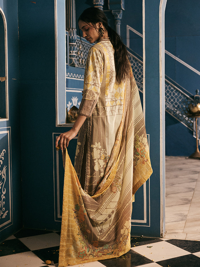 Rait Kurta Set - Yellow
