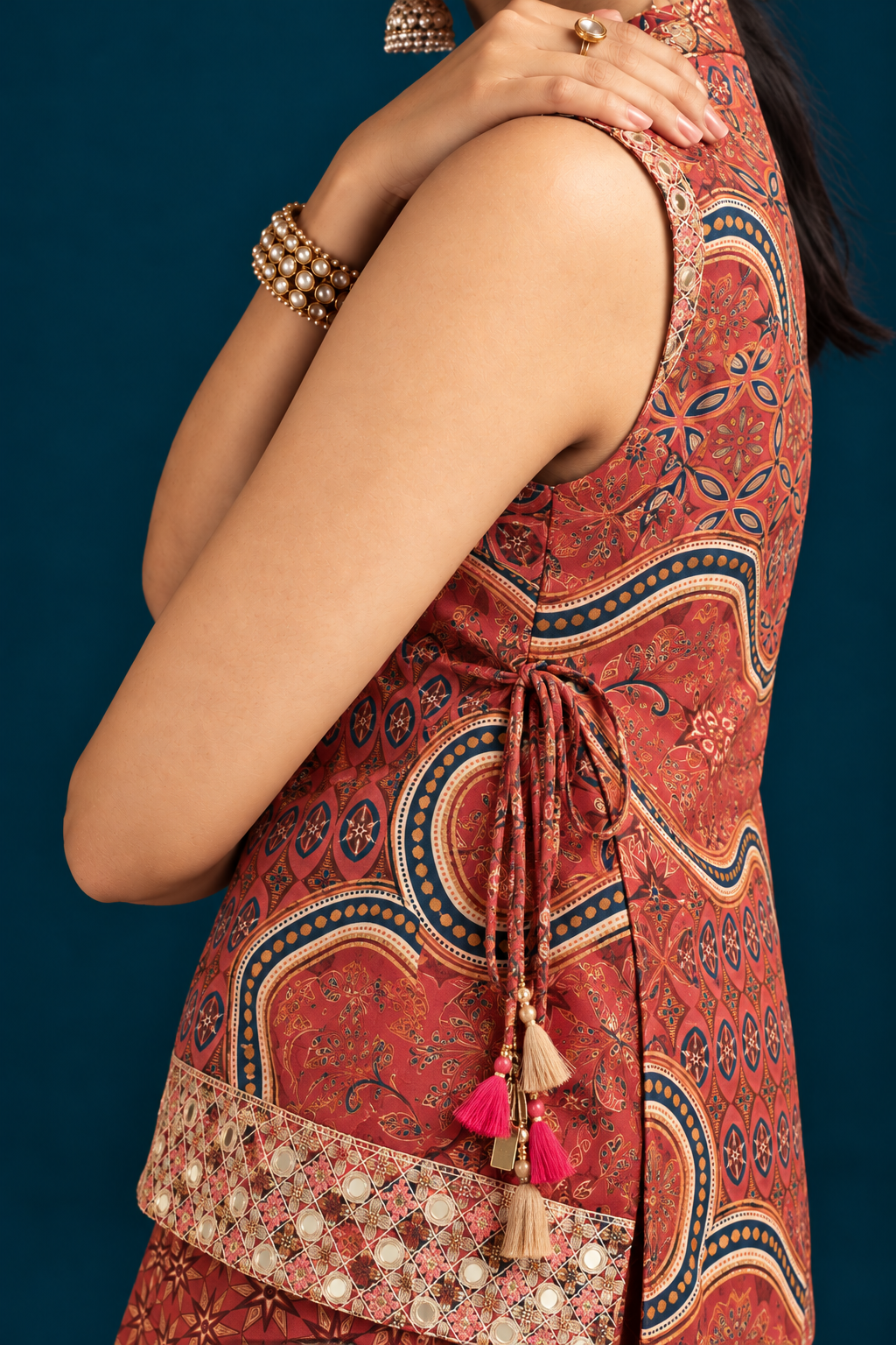 Tila Jacket-Style Co-ord Set - Brown