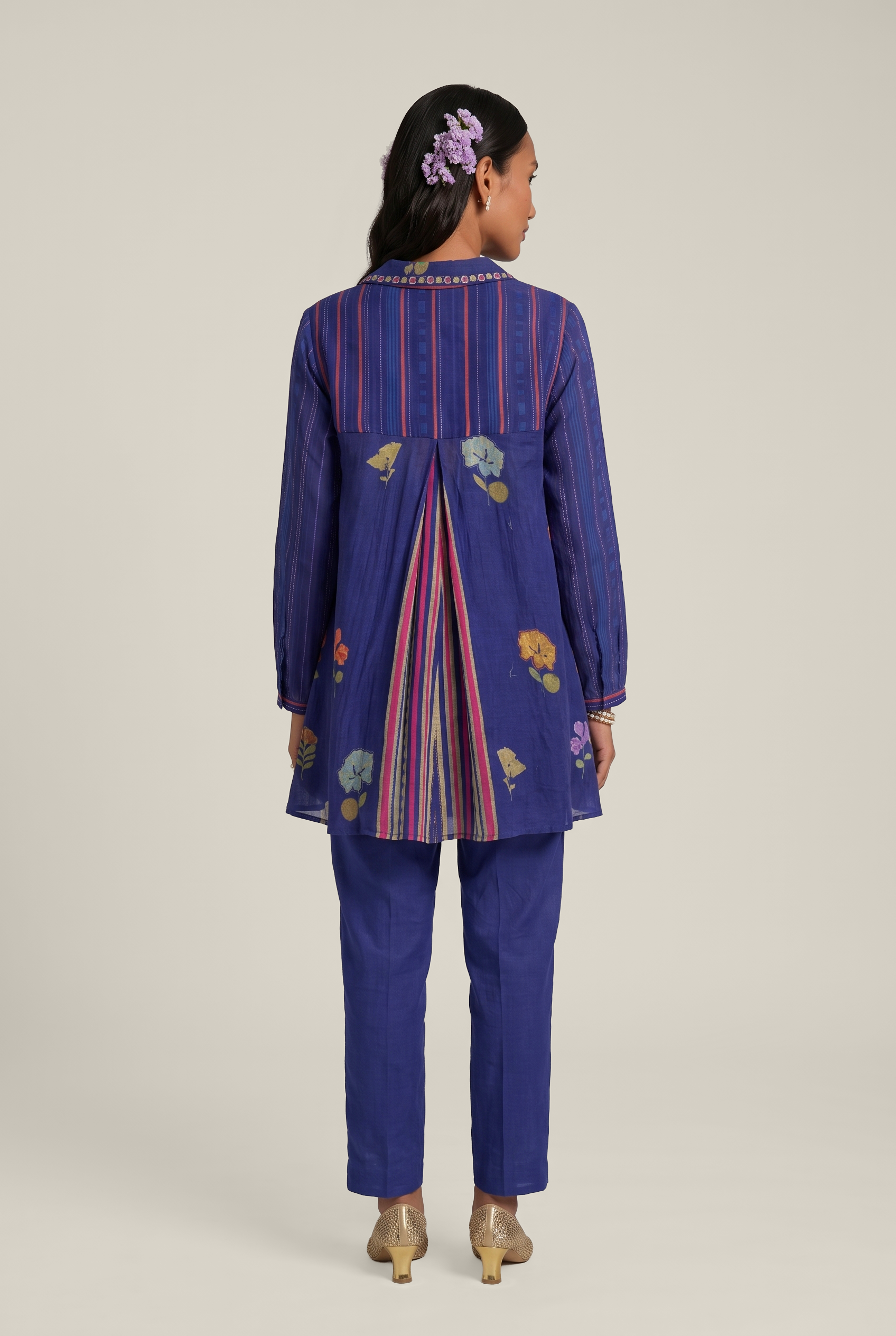 Phulkari top - Blue