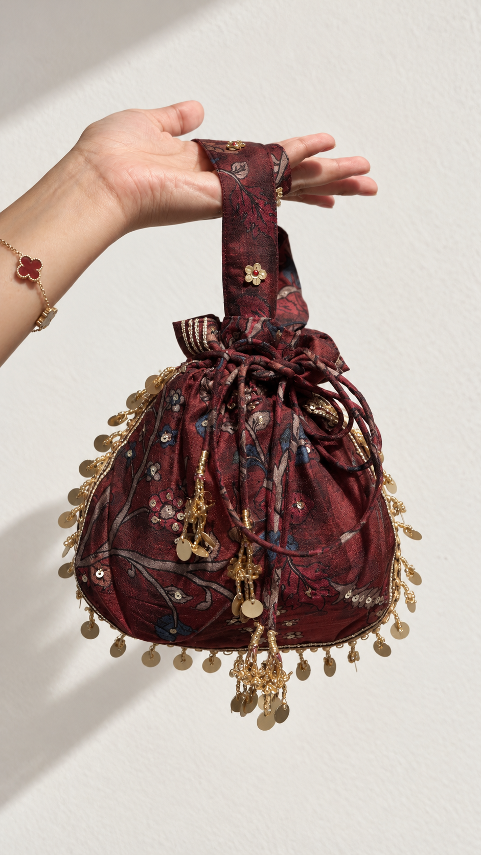 Mehru Potli-Maroon