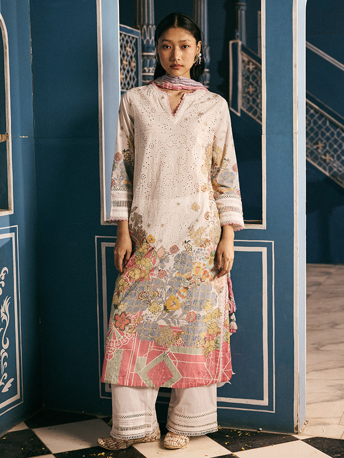 Sura Kurta Set - White